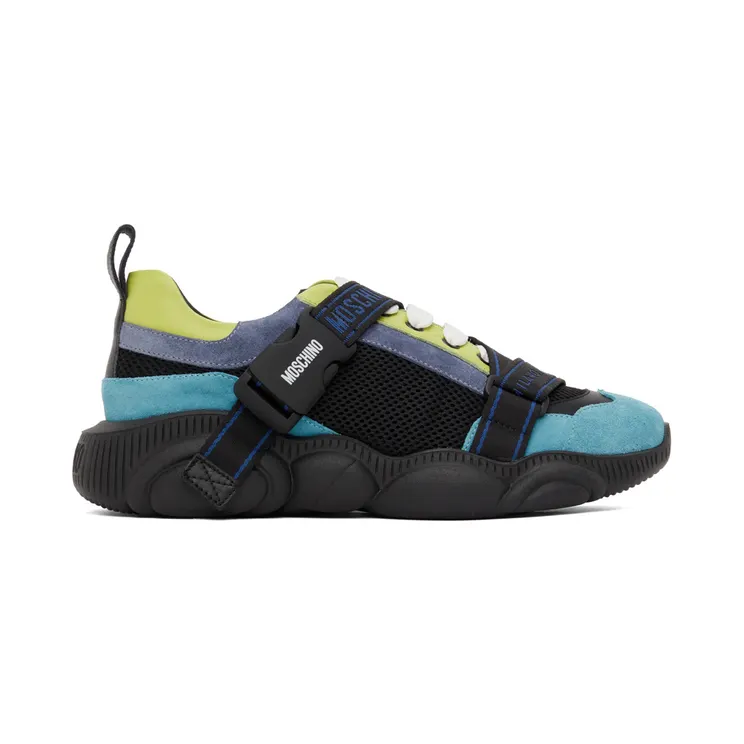 Moschino Black Logo Tape Teddy Sneakers (MB15203G1E GU2)