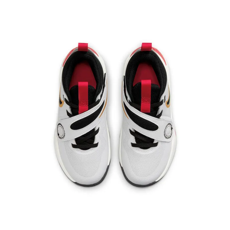 Nike Team Hustle D 11 White Metallic Gold University Red Black (DV8994-104)