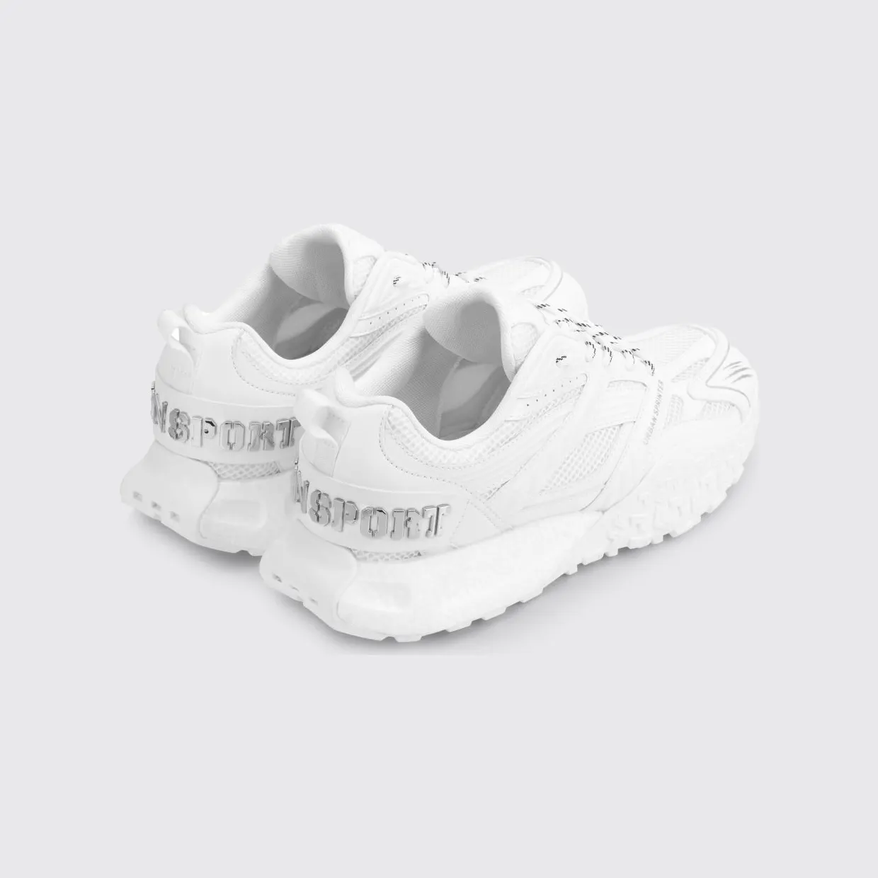 Plein Sport Urban Sprinter Mesh and Rubber Sneakers White (SAFSUSC0933STE003N01) (2)