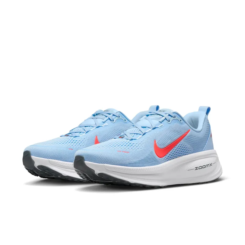 Nike Vomero 18 “Ice Blue / White / Blue Fox / Bright Crimson” (IQ9406-411)
