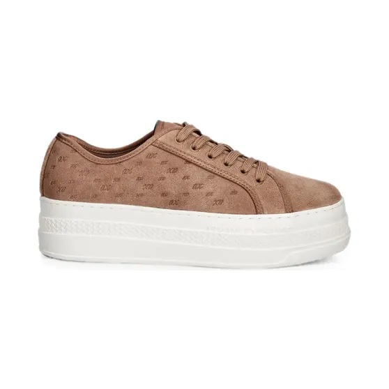 Armani Exchange met monogram-reliëf en plateauzool “Brown” (XW003070AF2)