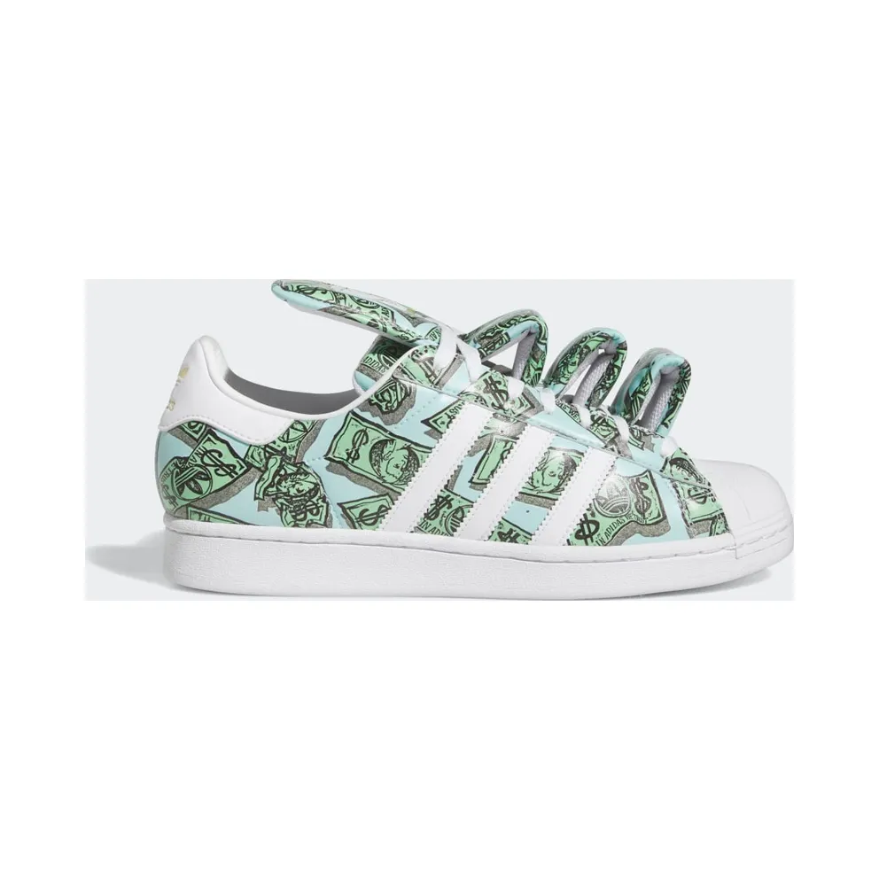 adidas Jeremy Scott Money Print Superstar Cloud White / Cloud White / Gold Metallic (HP6596)