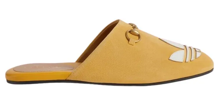 adidas x Gucci Trefoil Slipper Yellow Suede (702211DE8X07660)