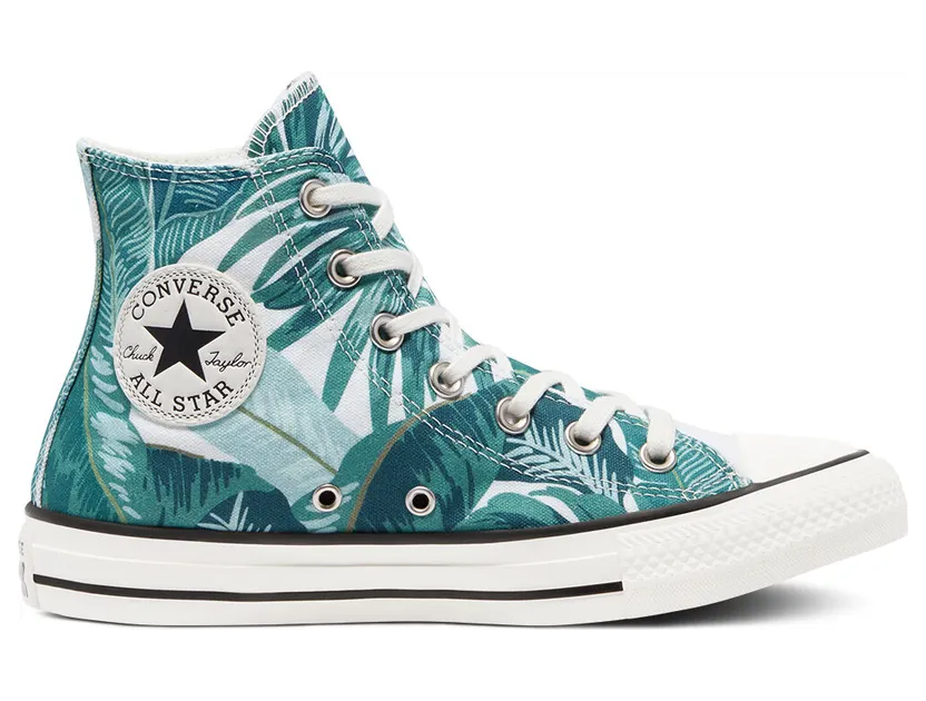 Converse Jungle Scene Chuck Taylor All Star High Top Egret/green/black (171078C)