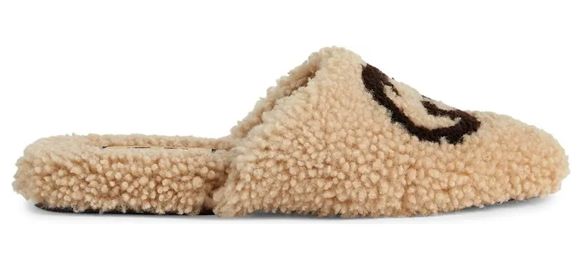 Gucci Slippers Interlocking G Shearling (W) (658897D0L00)
