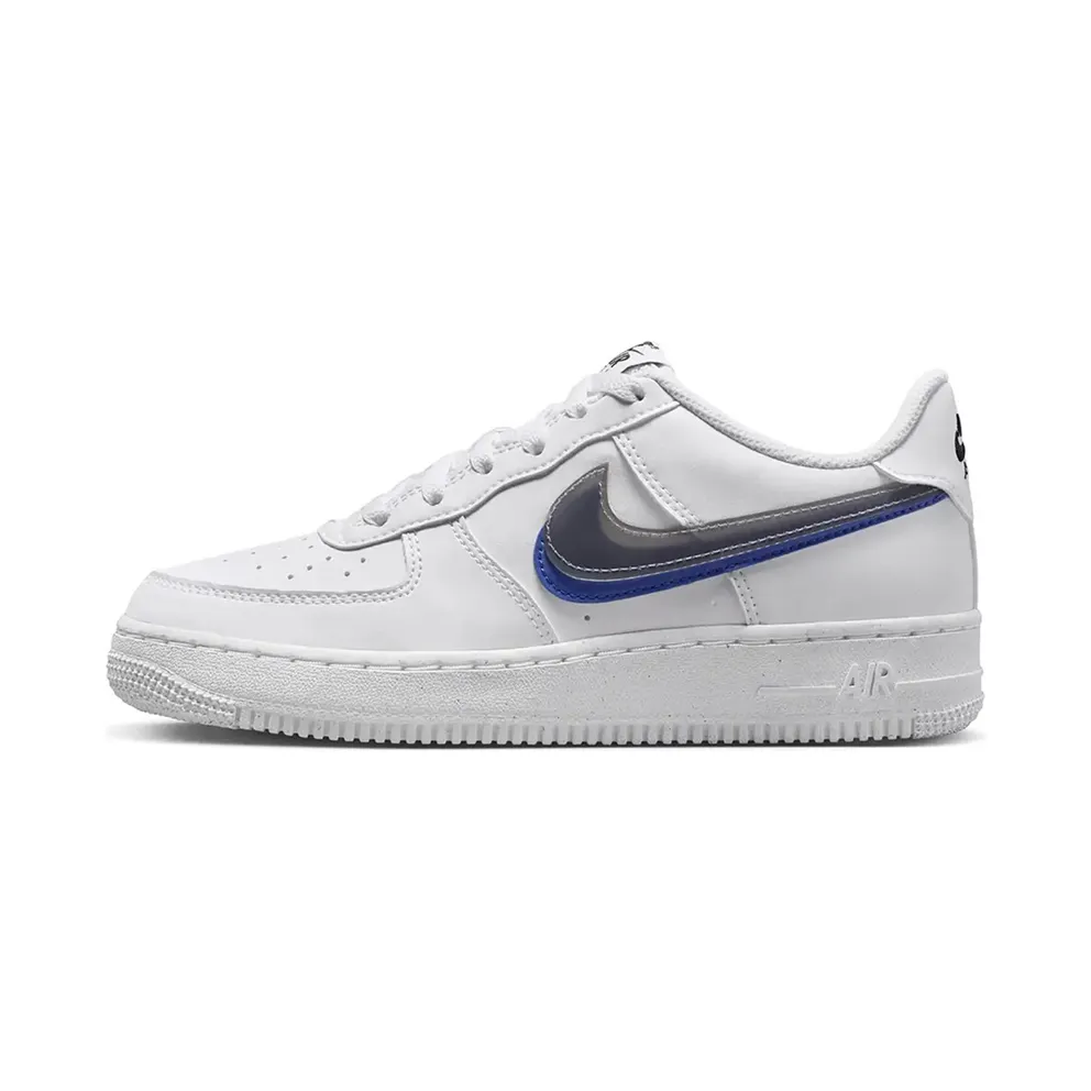 Nike Air Force 1 Low Impact Next Nature Double Swoosh White Black Blue (FD0688-100)