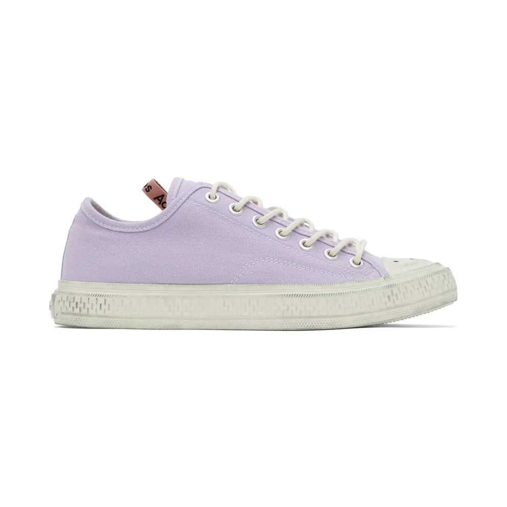Acne Studios Black Canvas Low-Top Sneakers (BD0153-)