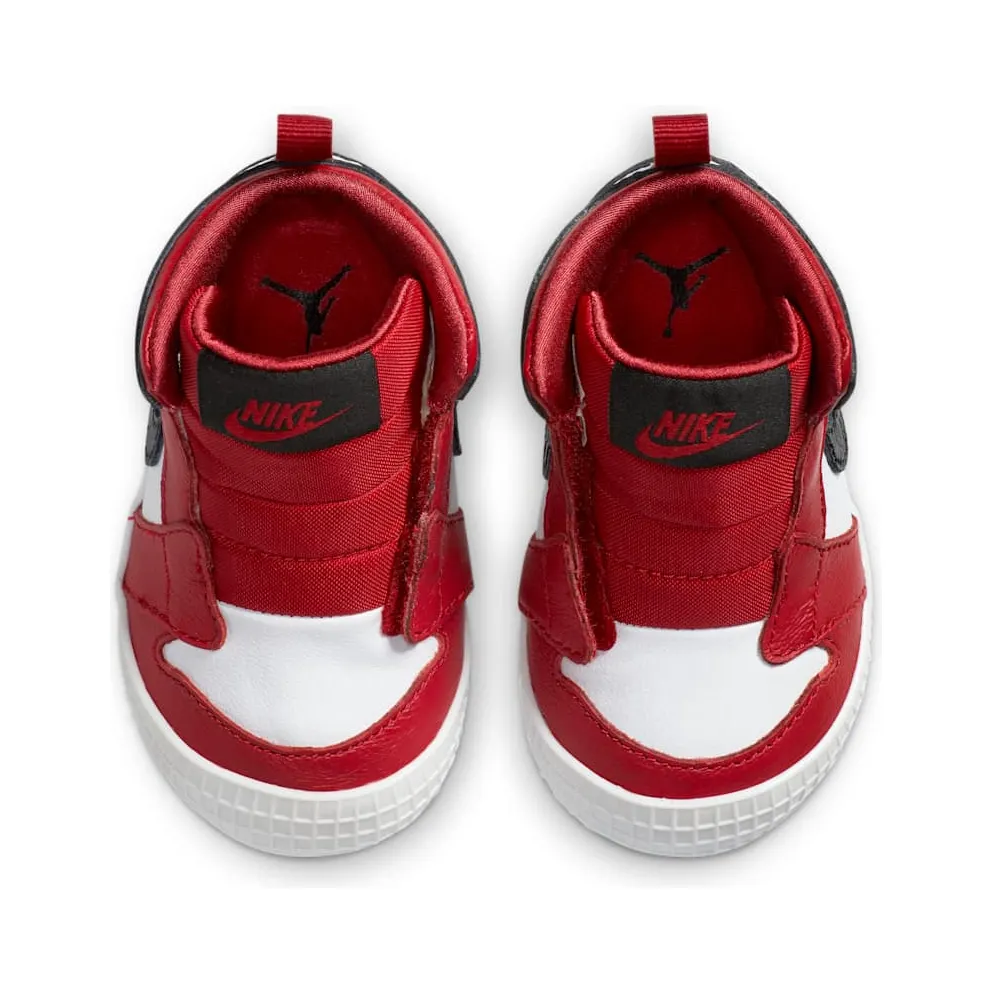 Jordan 1 Crib Bootie Satin Snake Chicago (I) Gym Red/White-Black (AT3745-601)