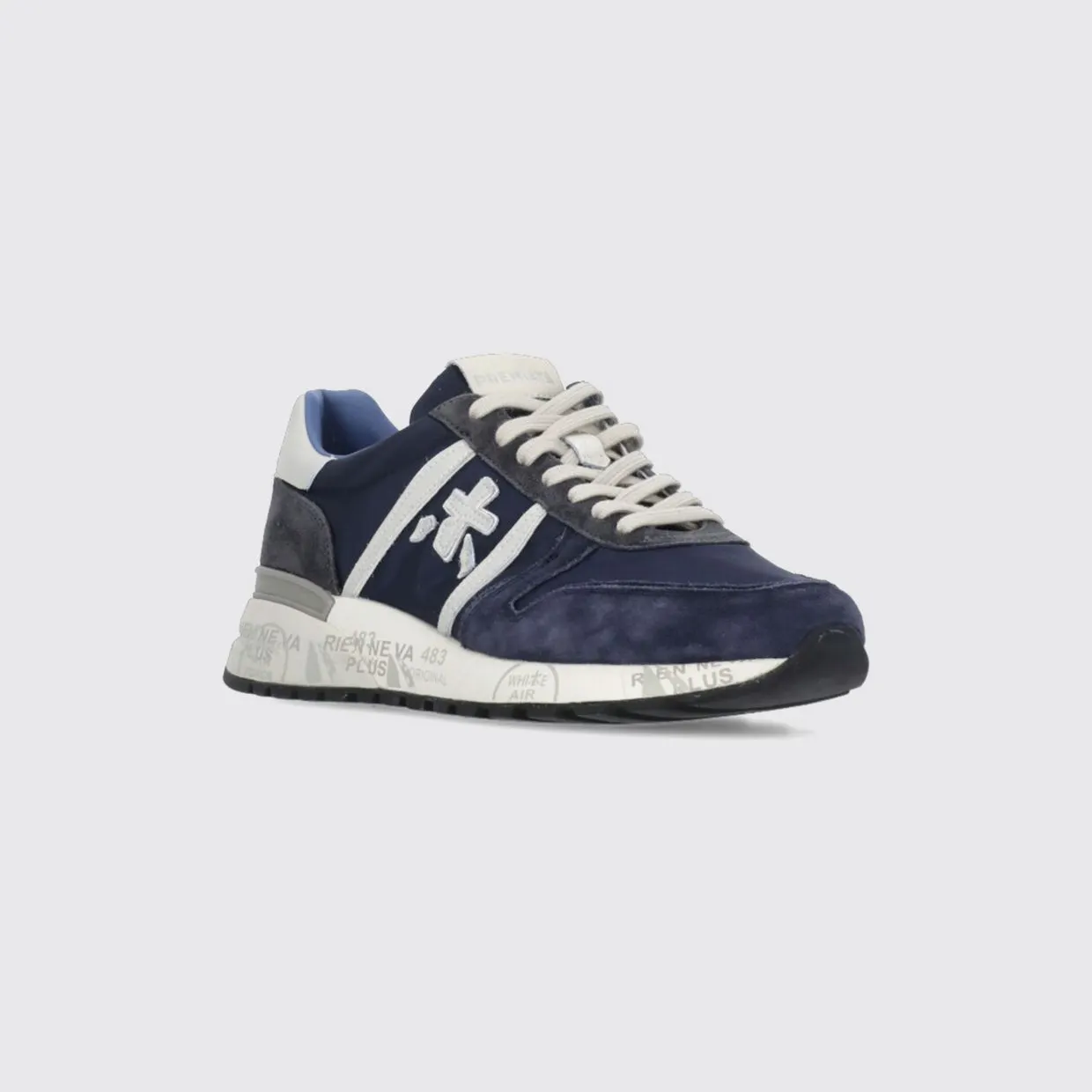 Premiata Lander Suede and Nylon Sneakers Blue (LANDER7204)