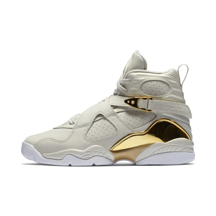 Air Jordan 8 Retro C&C BG ‘Trophy’ light bone/metallic gold-white (833378-030)