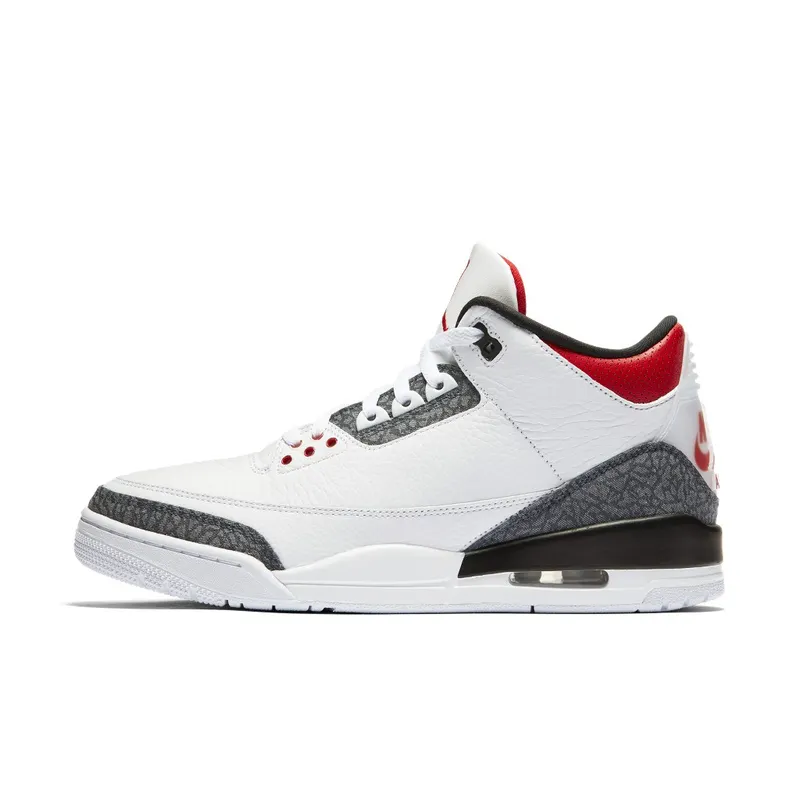 Jordan 3 Retro SE Fire Red Denim (2020) White/Black-Fire Red (CZ6431-100)