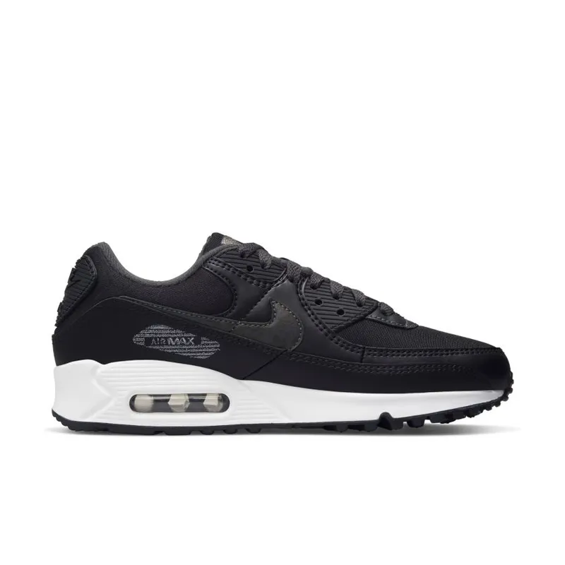 Nike Air Max 90 Black Metallic Silver (W) (DC9445-001)