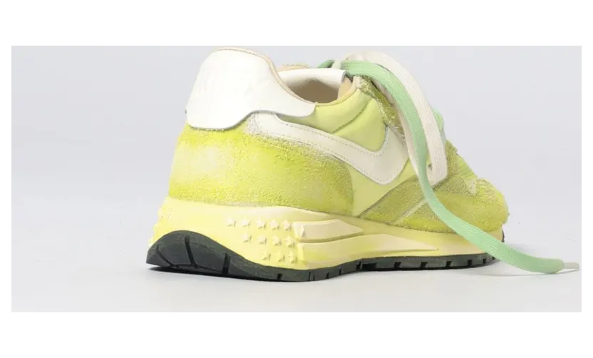 Autry Reelwind Super Vintage Used Suede and Nylon Sneakers Lemon (WVLWYS05) (2)