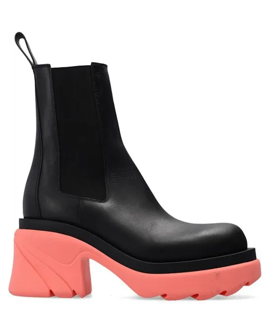 Bottega Veneta Flash Platform Ankle Boot Black Flamingo (667148VBS501475)