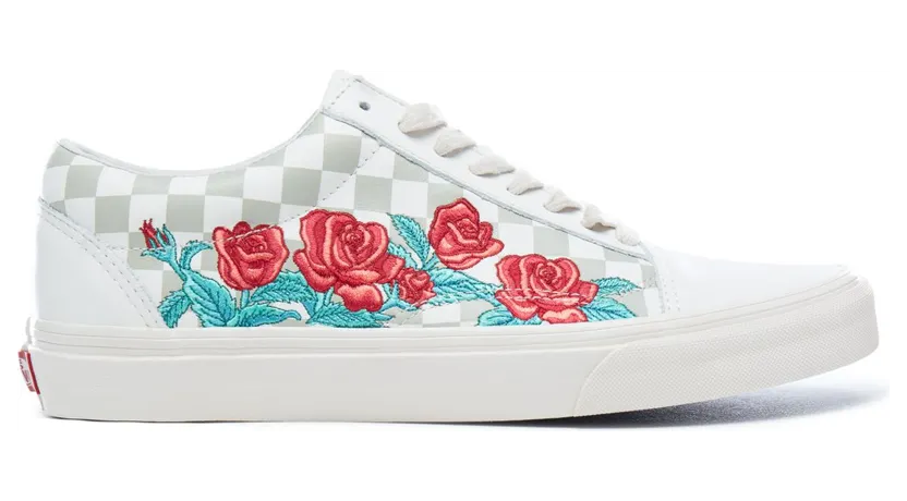 Vans Old Skool Rose Embroidery (White)