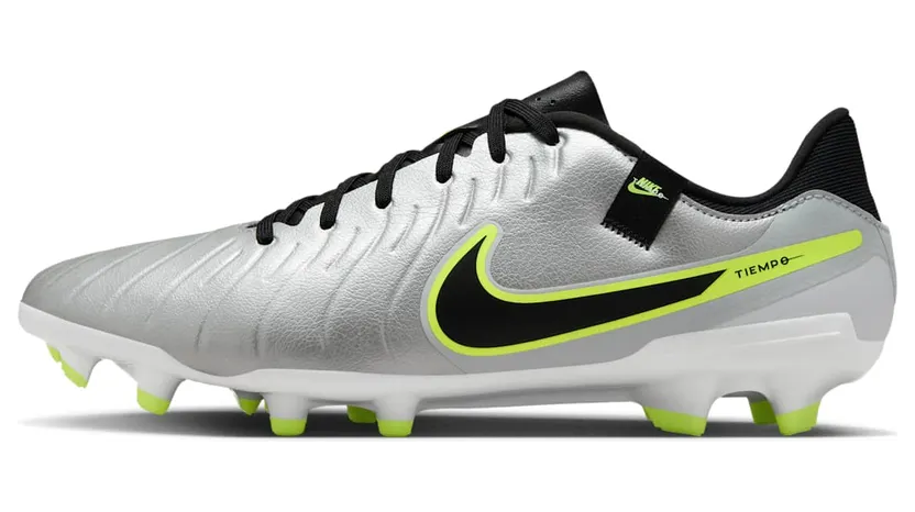 Nike Tiempo Legend 10 Academy MG Metallic Silver Volt Black (DV4337-001)