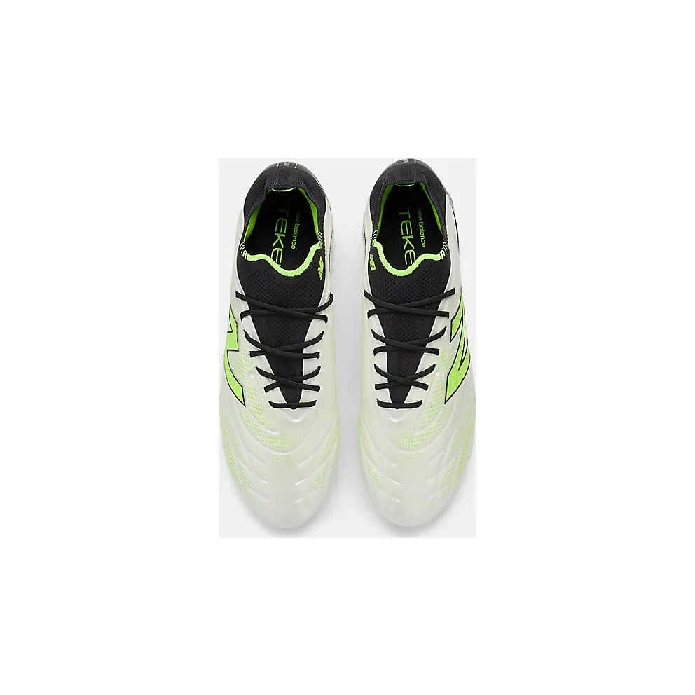 NEW BALANCE TEKELA ELITE LOW LACED FG V5 “White / Black / Pixel Green” (ST1FLSP5)
