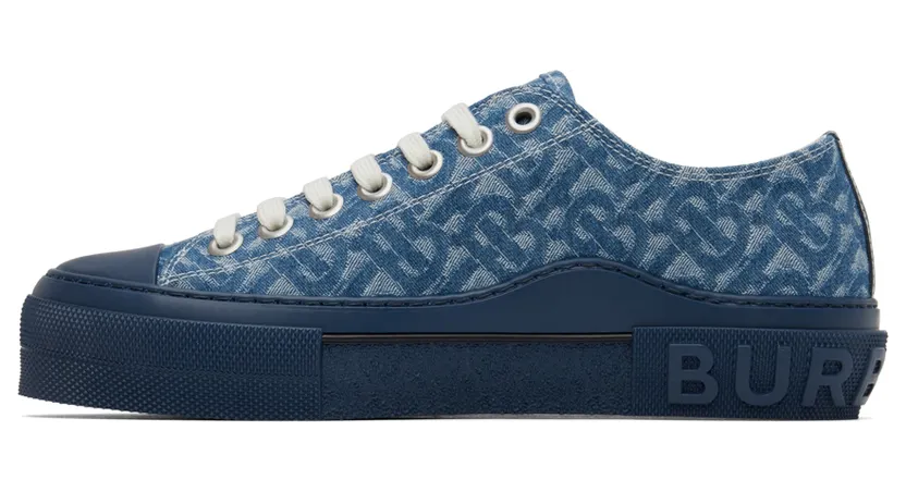 Burberry Blue Monogram Denim Sneakers (8055978) (3)