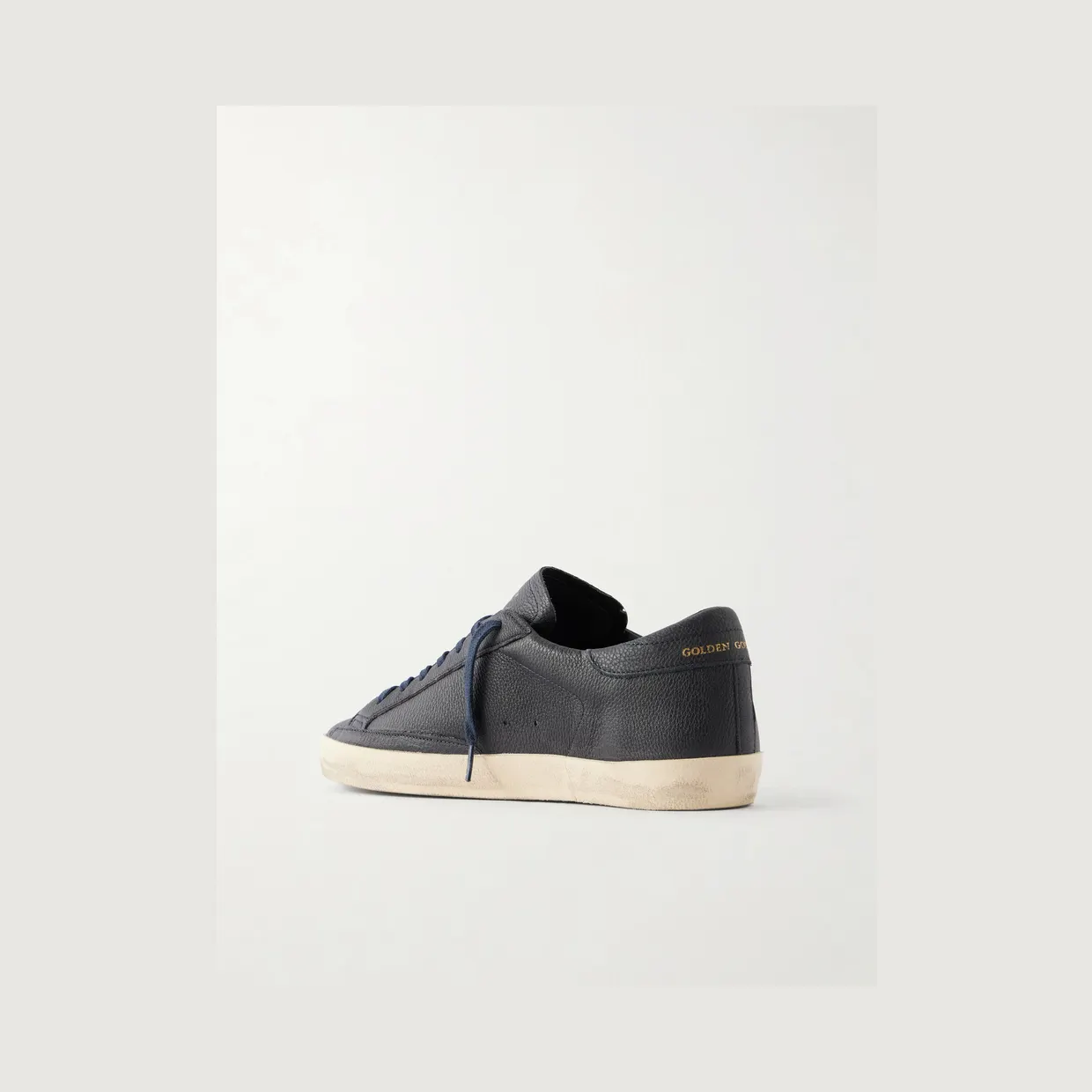 Golden Goose Super-Star Distressed Full-Grain Leather Sneakers Navy (GMF00101.F008887) (4)