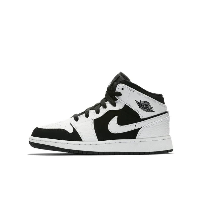 Jordan 1 Mid White Black (GS) White/Black-White (554725-113)