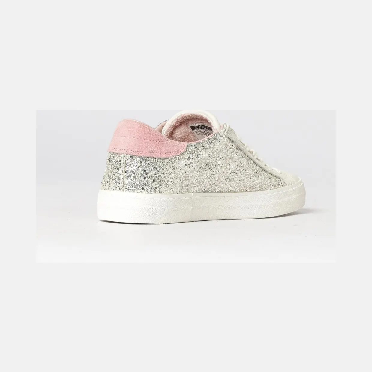 D.A.T.E D. A.T. E. Hill Sneakers in Suede and Glitter Platinum (W441HLGLPL) (2)