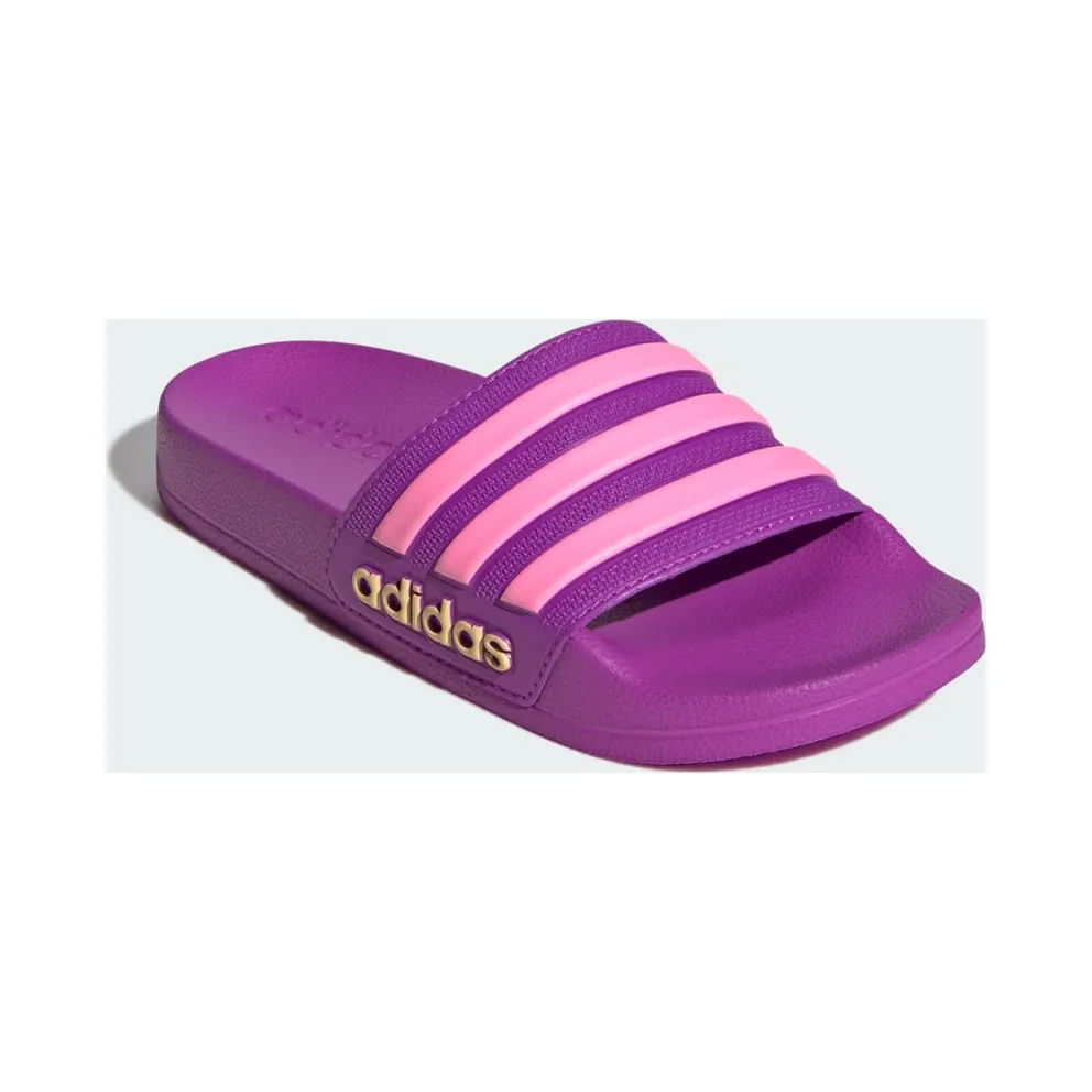 Adidas ADILETTE SHOWER Slides Purple Burst / Bliss Pink / Semi Ice Tangerine (JS2525)