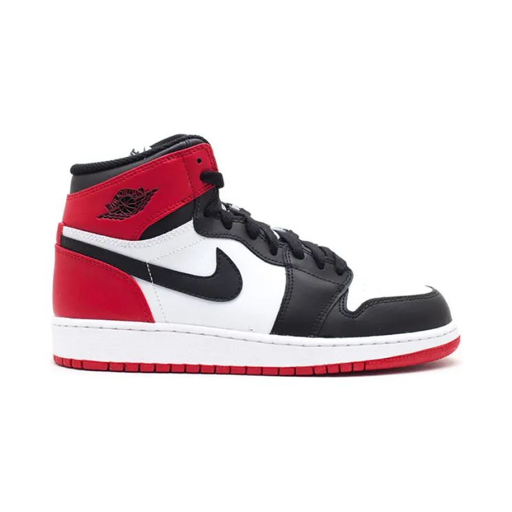 Air Jordan 1 Retro High GS Black Toe “White / Gym Red / Black” (575441-184)