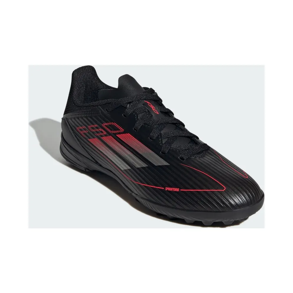 adidas F50 League Turf Core Black Iron Metallic Lucid Red (IE3756)