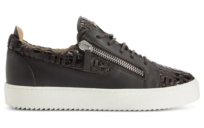 Giuseppe Zanotti Frankie sneakers met ritsdetail – Bruin (RM60009001)