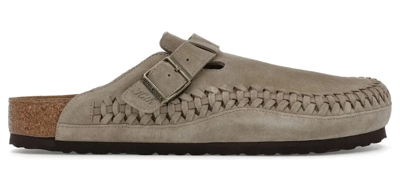 Birkenstock Boston Braided Suede Kith Taupe (1030958)