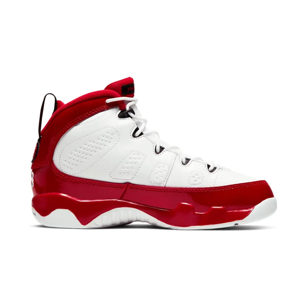 Jordan 9 Retro White Gym Red (PS) White/Black-Gym Red (401811-160)