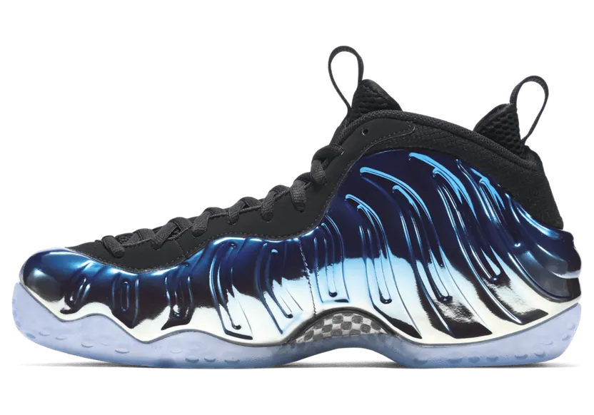 Nike Air Foamposite One PRM ‘Blue Mirror’ Metallic Silver/Black-Dark Neon Royal-White (575420-008)