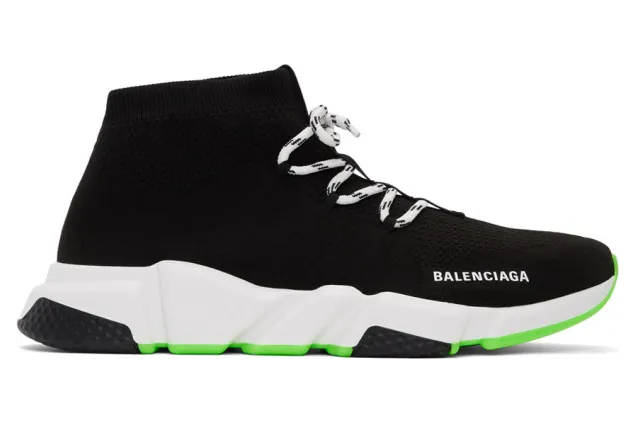 Balenciaga Black Lace-Up Speed Sneakers (587289-W1704)