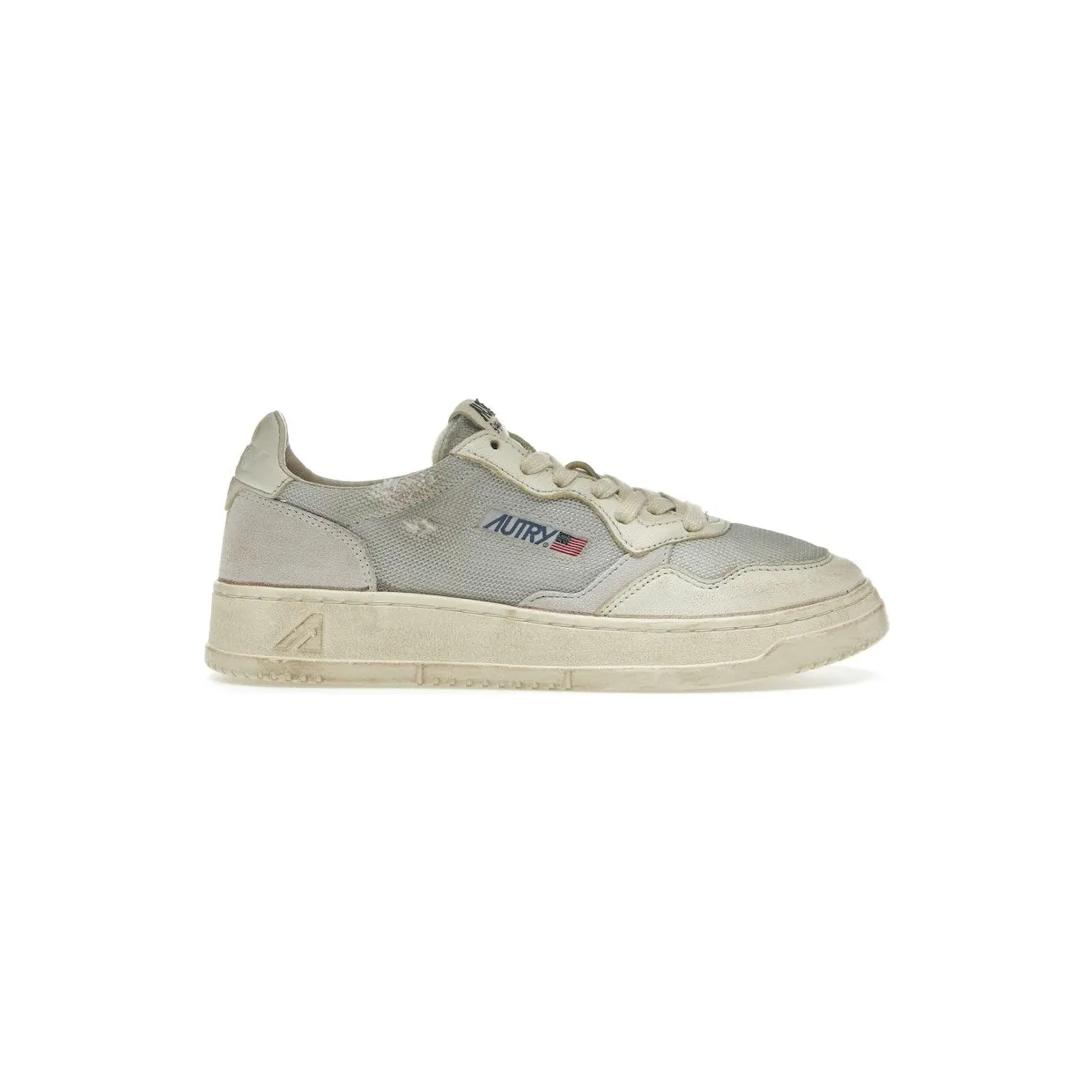 Autry Medalist Leather Low Grey White Super Vintage (AVLM-DA03)