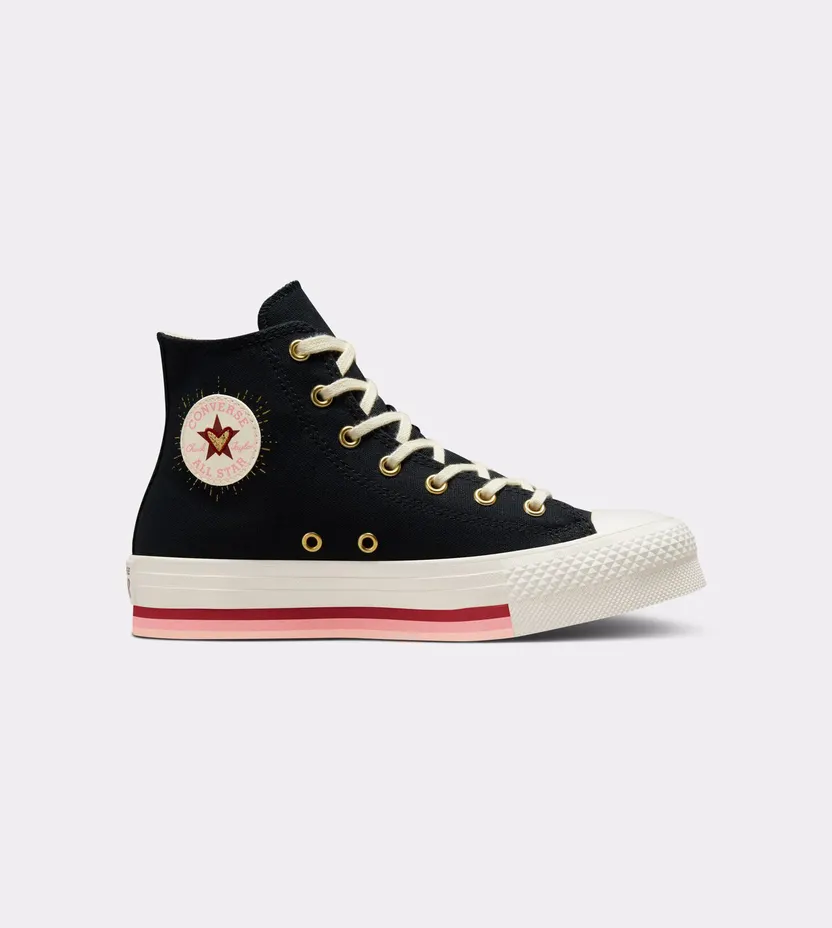 Converse Chuck Taylor All Star Lift Platform Hearts Zwart/egret/back Ally Brick