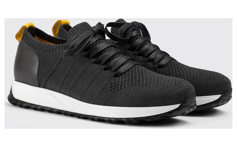 Doucal’s Crochet Knit and Leather Sneakers Grey (DU3222SYDNPZ830NN38)