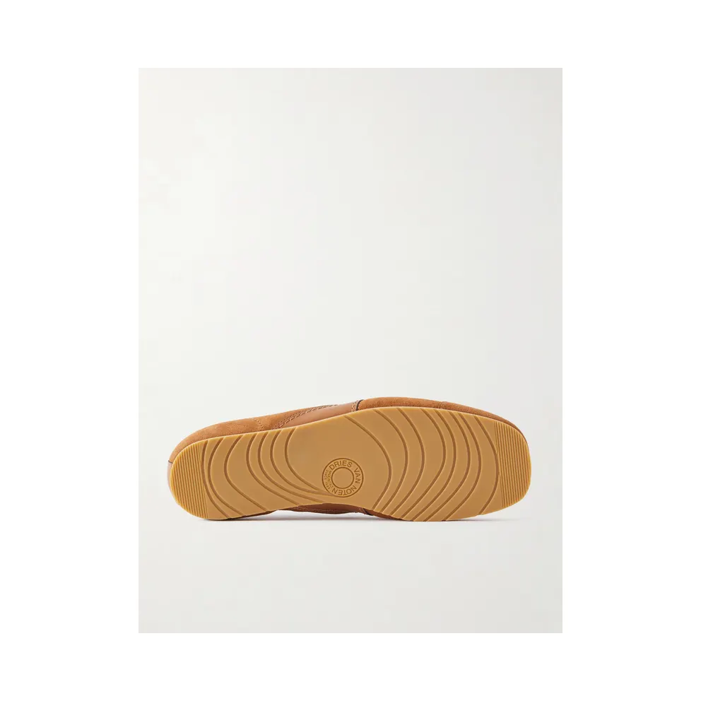 Dries Van Noten Leather-Trimmed Suede Tan (262-021700-0126)