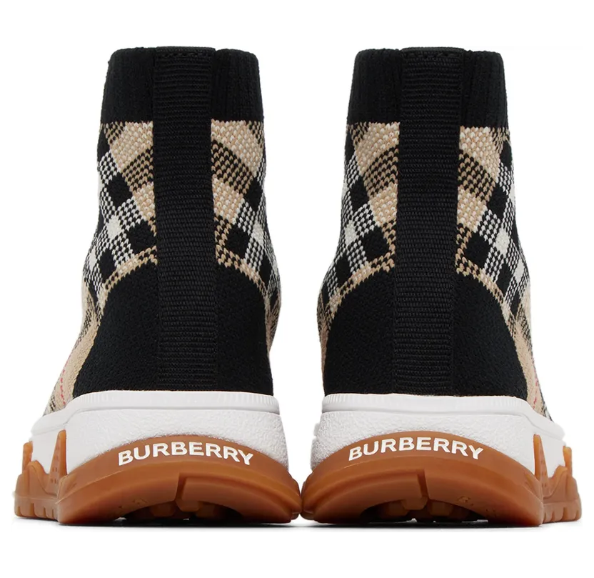 Burberry Kids Beige Vintage Check Sneakers (8049401) (2)