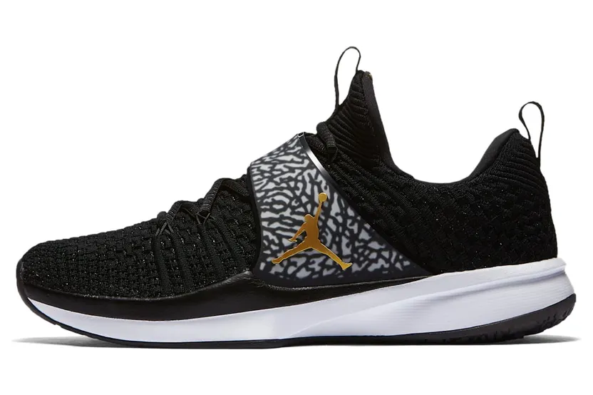 Jordan Trainer 2 Flyknit Black Metallic Gold