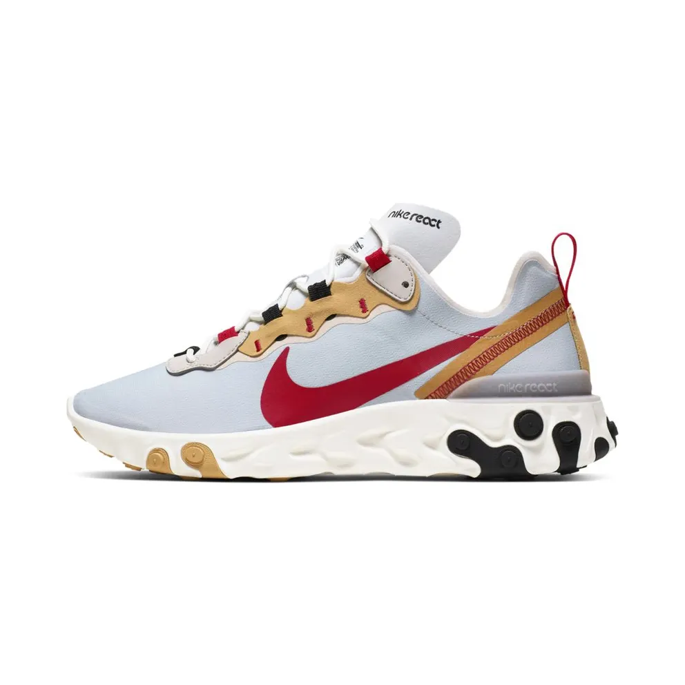 Nike React Element 55 Pure Platinum Club Gold Red Pure Platinum/Club Gold-Desert Sand (CK6682-001)