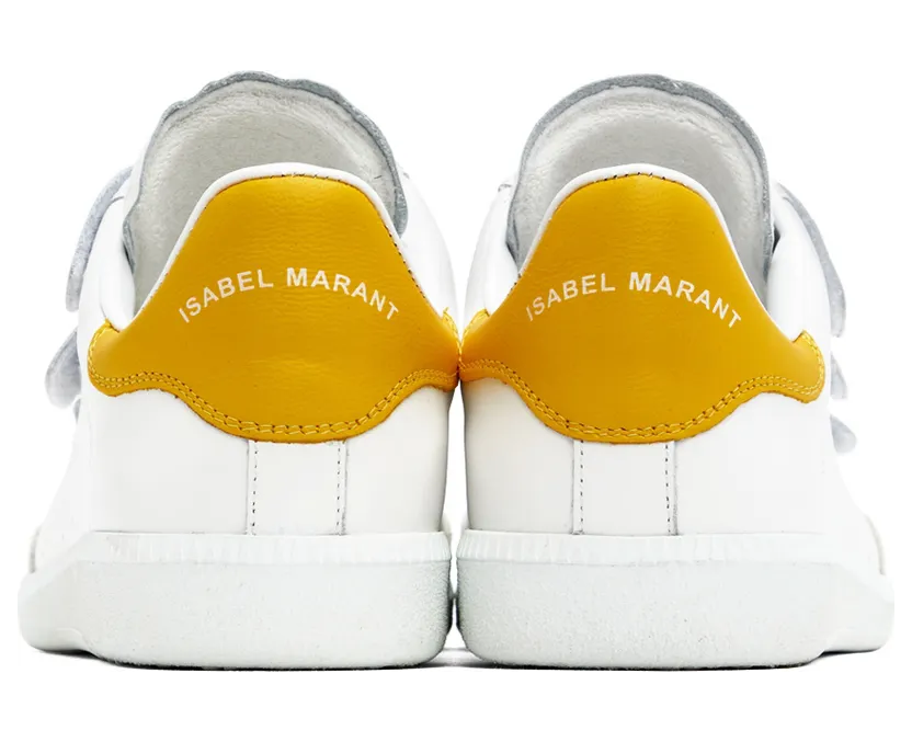 Isabel Marant White & Yellow Beth Sneakers (22ABK0031-22A084S) (2)