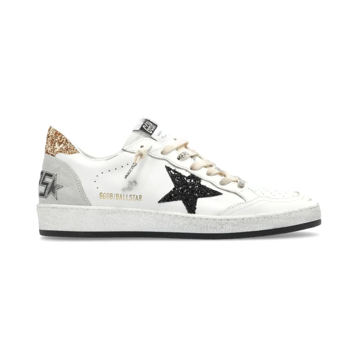 Golden Goose Ball Star White Black Gold Ice