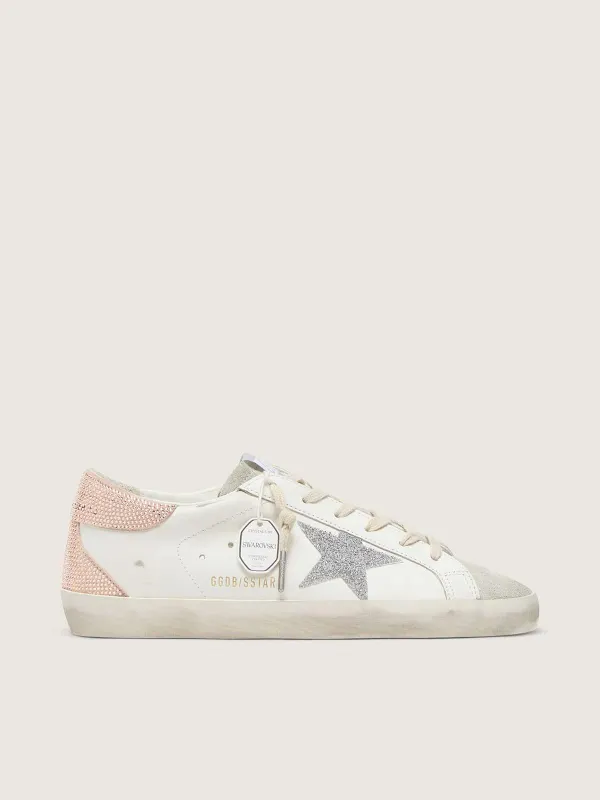 Golden Goose Women’S Super-Star In Leather With Swarovski Crystal Star And Heel Tab (GWF00102.F006519.12111)