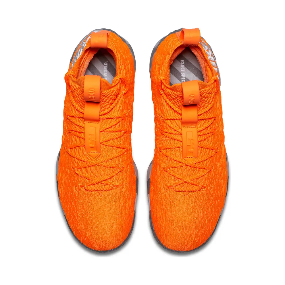 Nike LeBron 15 Orange Box (House of Hoops Special Box and Accessories) Total Orange/White-Mine Grey (AR5125-800)