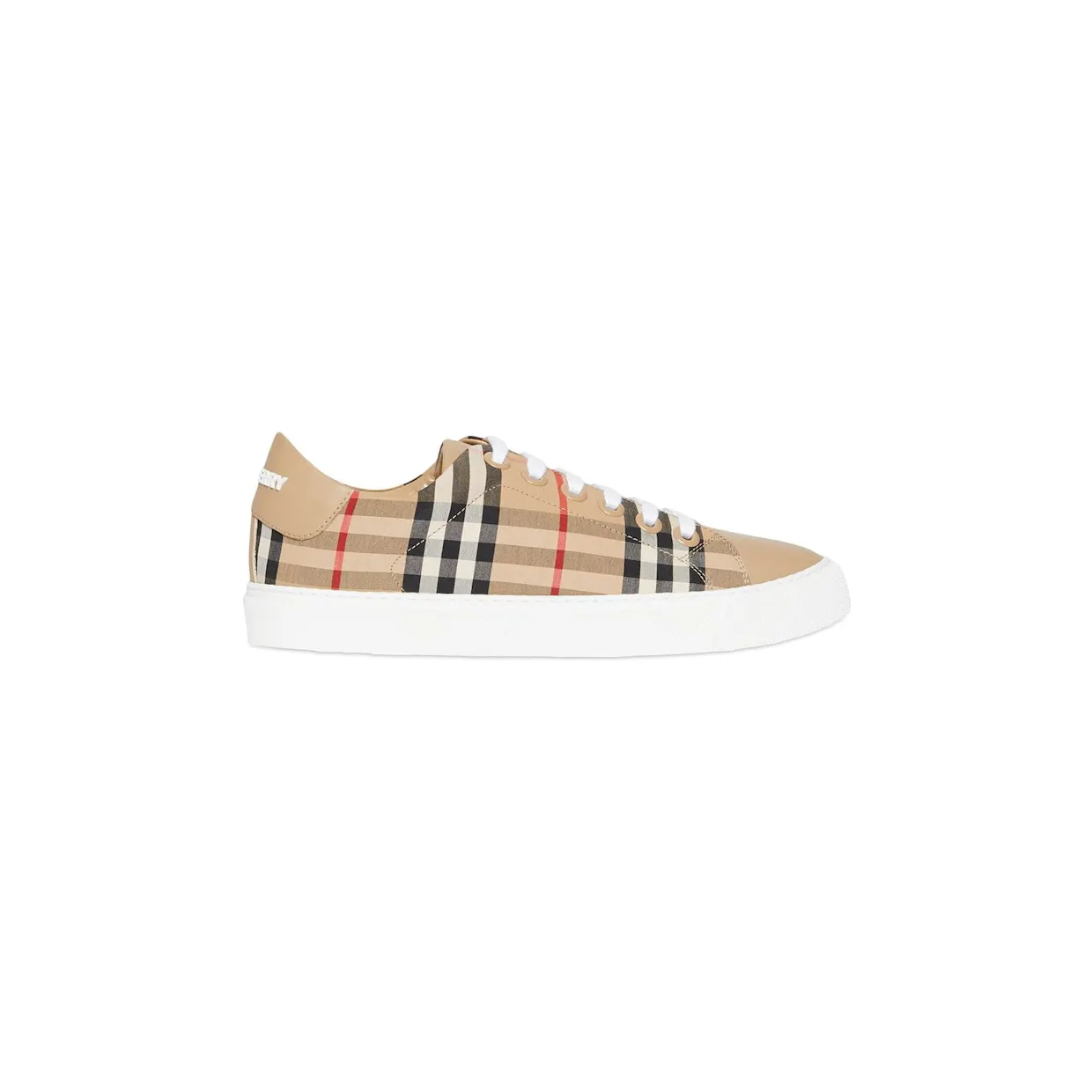 Burberry Bio-based Sole Vintage Check and Leather Sneakers Archive Beige (W) (8017249)