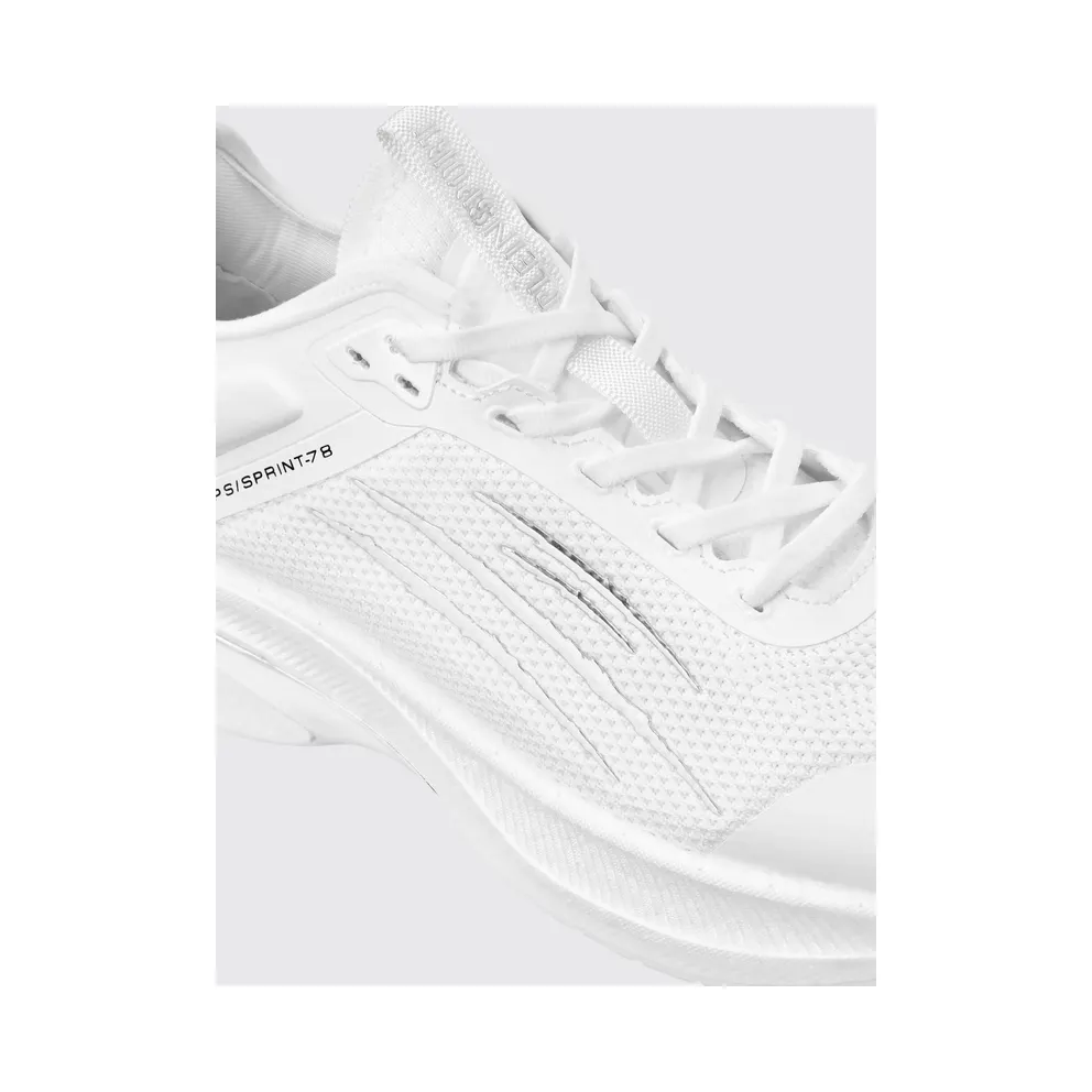 Plein Sport PS/Sprint-78 Two-Tone Mesh Trainers with Printed Logo White 4 (PAESUSC0778STE003N01)