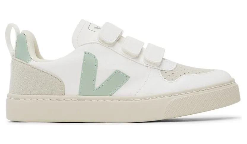 VEJA Kids White & Blue V-10 Sneakers (CV0703034C)