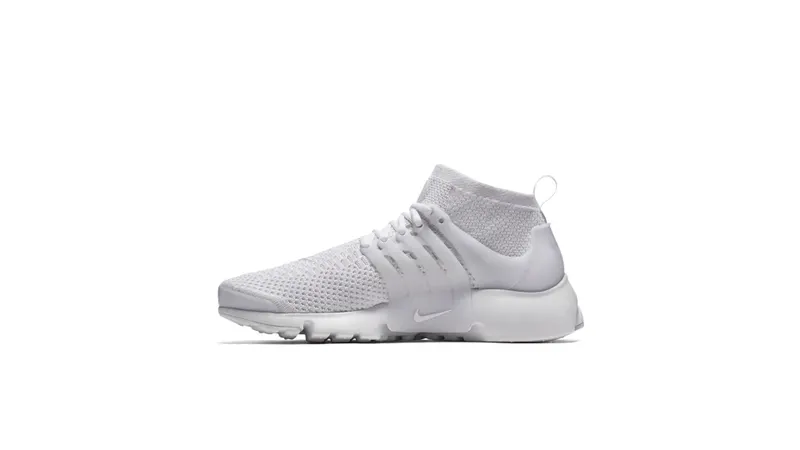 Nike Air Presto Flyknit Ultra Triple White White/White-Total Crimson-White (835570-100)