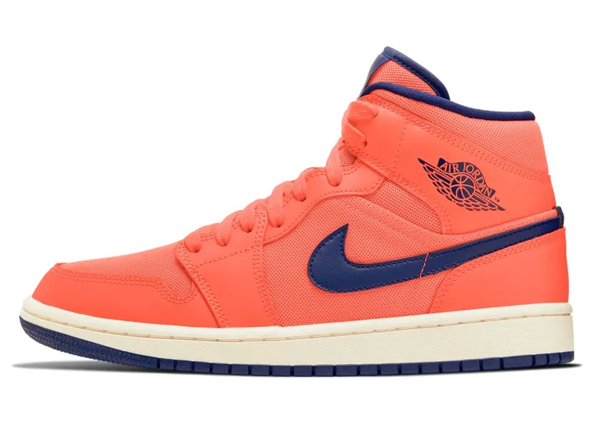 Air Jordan 1 Mid “Turf Orange / Light Cream / Blue Void” (CD7240-804)