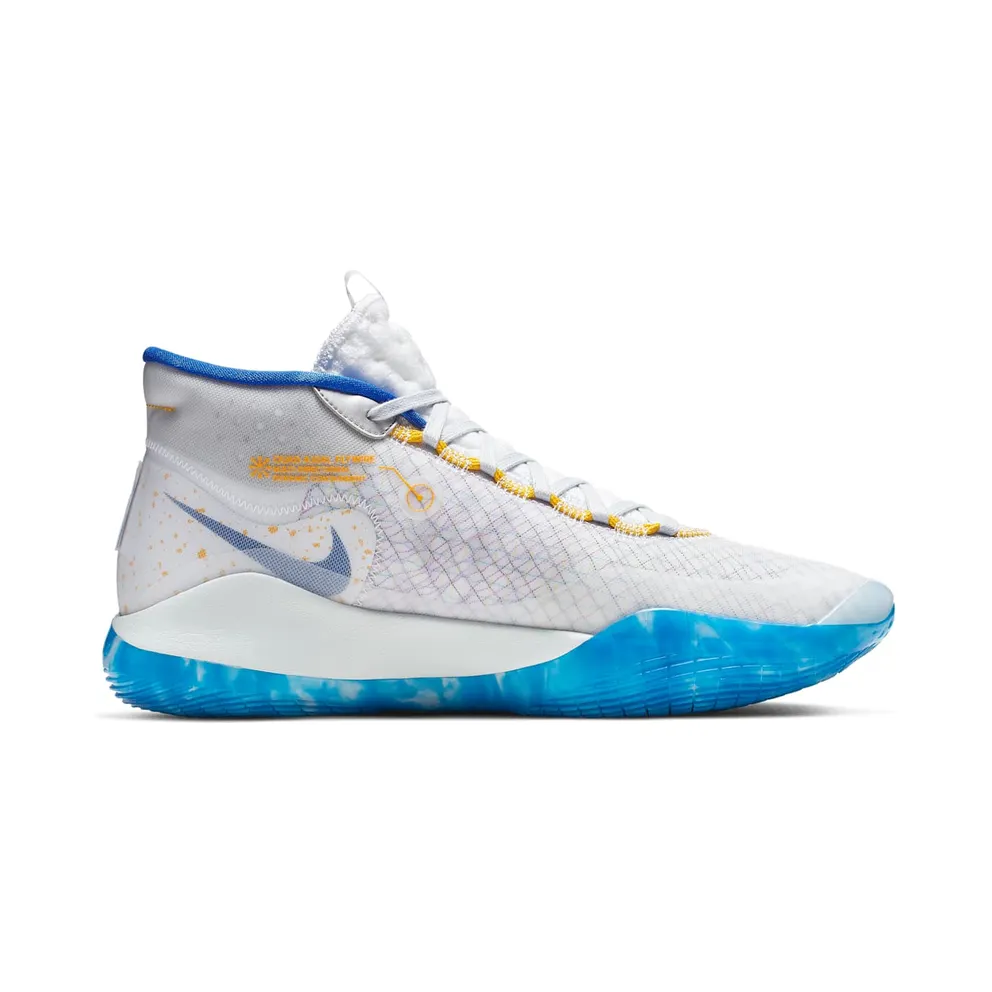 Nike KD 12 Warriors Home White/Metallic Gold-Game Royal-Amarillo (AR4229-100)